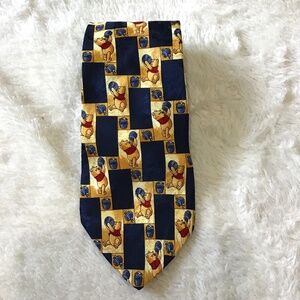 Walt Disney Winnie the Pooh Men Necktie Novelty Fun Silk Casual Made Italy Sheen